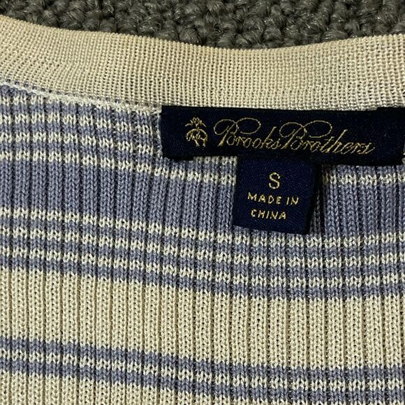 Brooks Brothers Tunic Sweater Womens Size Small S Blue Silk Blend Button Front - Picture 2 of 9